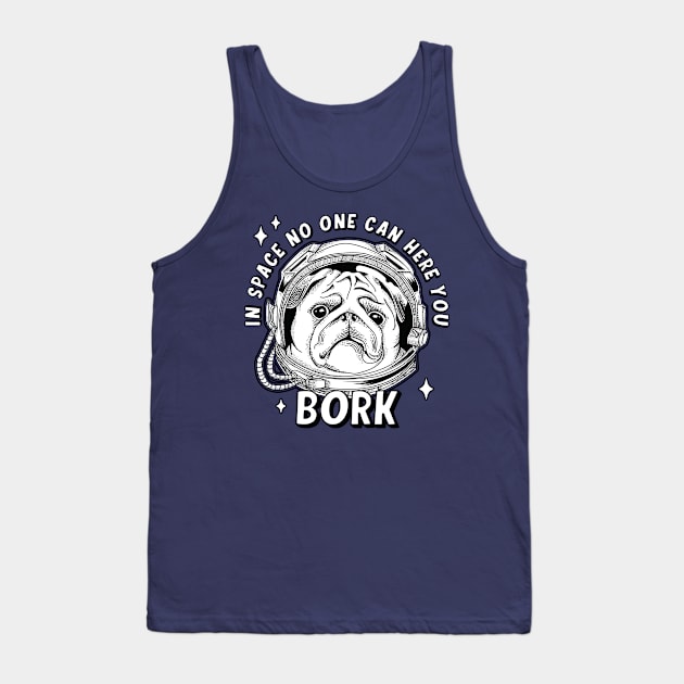 Space Pug Tank Top by NinthStreetShirts